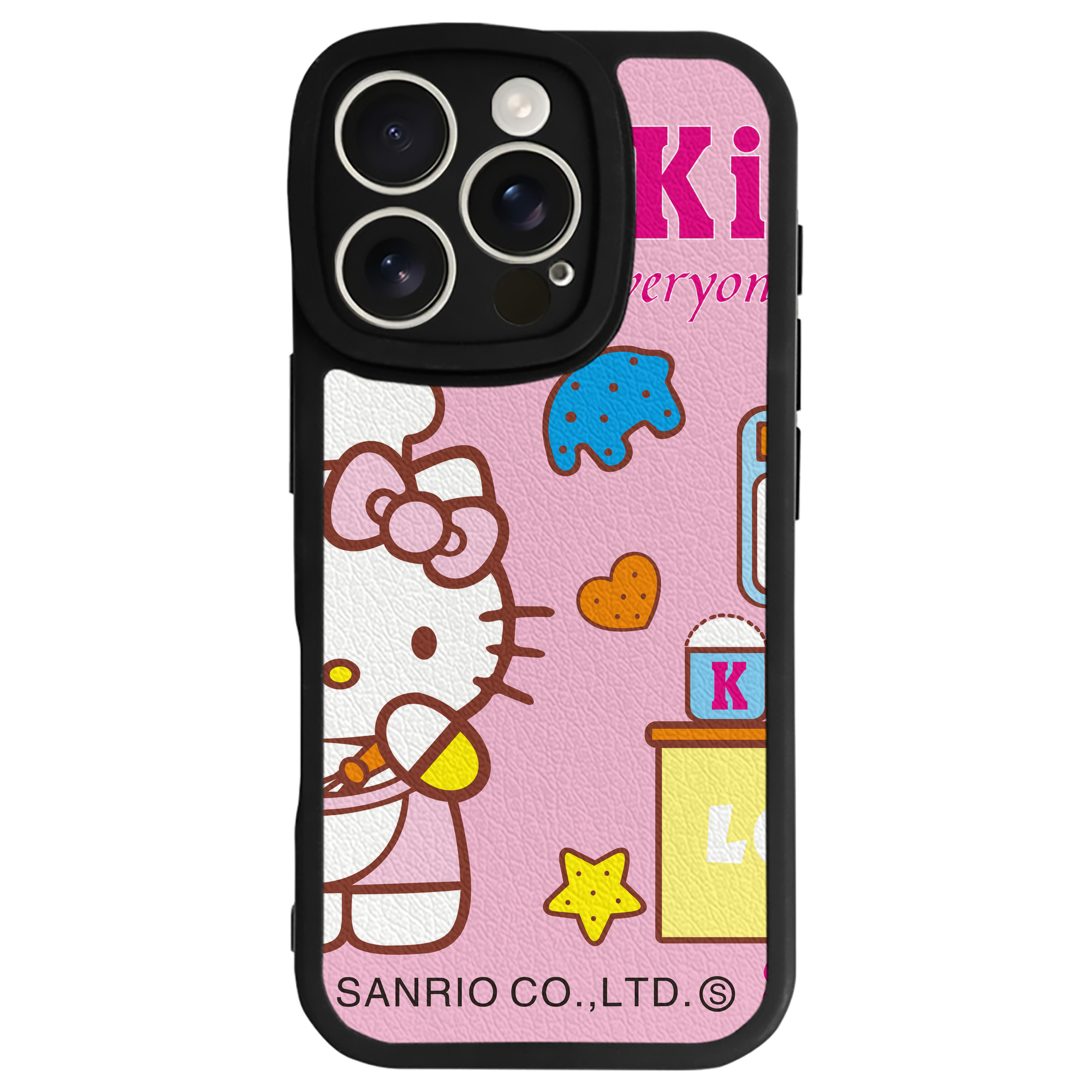 （画像用） Hello Kitty ハローキティ 【iPhone 16シリーズ対応】シリコンスマホケース（レザー調） 材質：シリコン